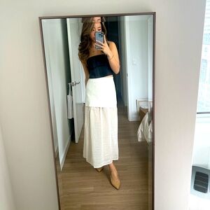 Panel Pleated Maxi Skirt XS